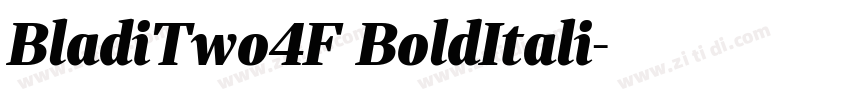 BladiTwo4F BoldItali字体转换
